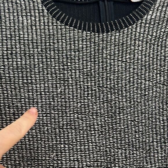 Tory Burch Gray Black Raffia Sweater Style 12152141 Size Medium $395 - Picture 5 of 13